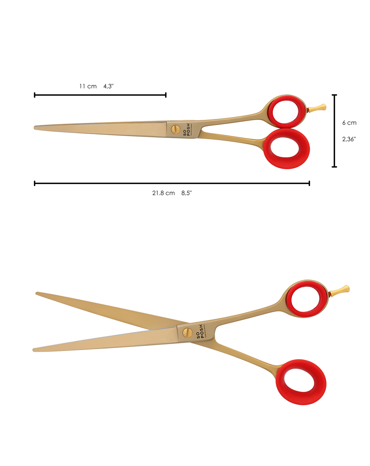 Posh Gold 8.5" Straight Shears